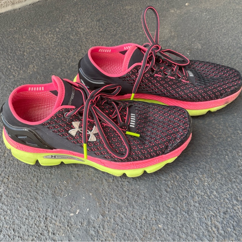 Womens Under Armour Speedform Gemini 1255827-029 Gray / Pink